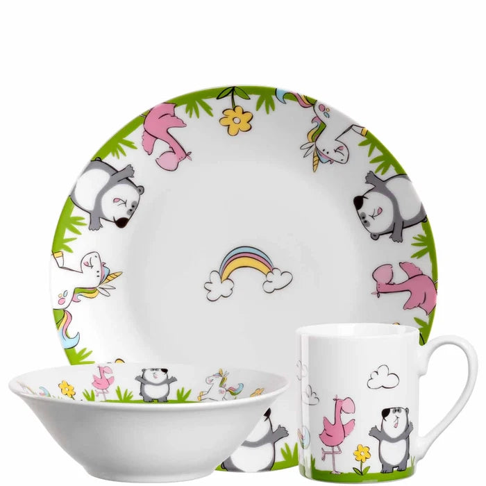 Stoviglie 3 pezzi Bambini unicorno/panda/flamingo