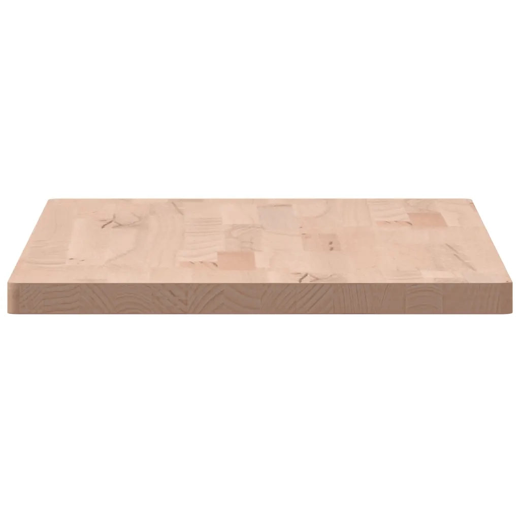 Piano Tavolo 80x40x2,5cm Rettangolare Legno Massello di Faggio 3188882