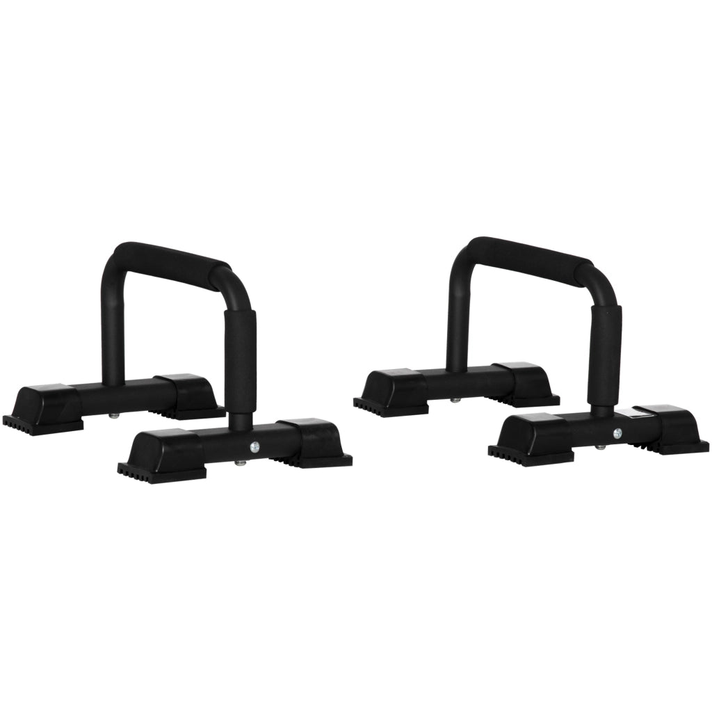 Barre Parallele per Fitness ¨C Xylo ¨C Acciaio con Impugnatura Antiscivolo EPE, 36x25x20 cm, Nero