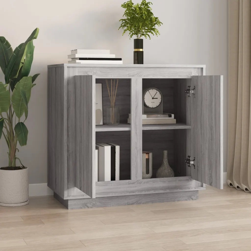 Credenza Grigio Sonoma 80x34x75 cm in Legno Multistrato 819890