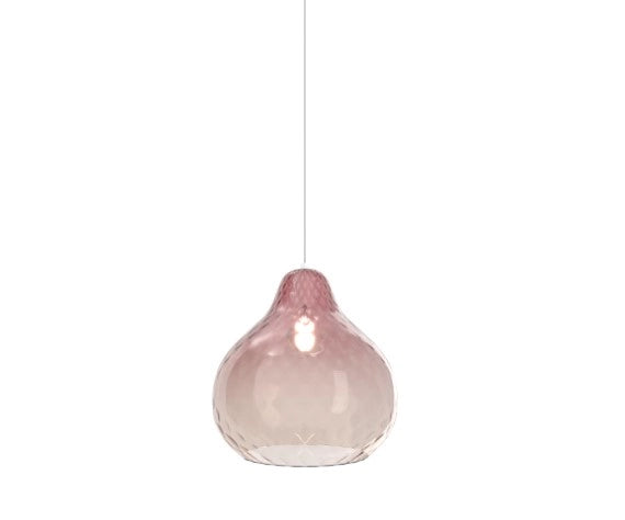 SOSPENSIONE BIANCO 2 LUCI SPOSTABILE VETRI GRANDI RUBINO 1191BI-S2 SG-RU