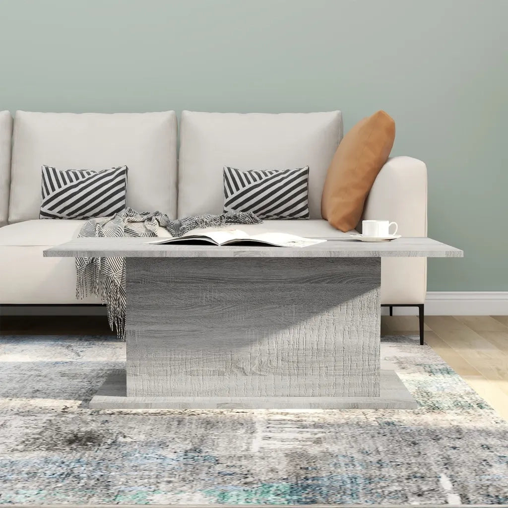 Tavolino da Salotto Grigio Sonoma 102x55,5x40 cm in Truciolato 813093