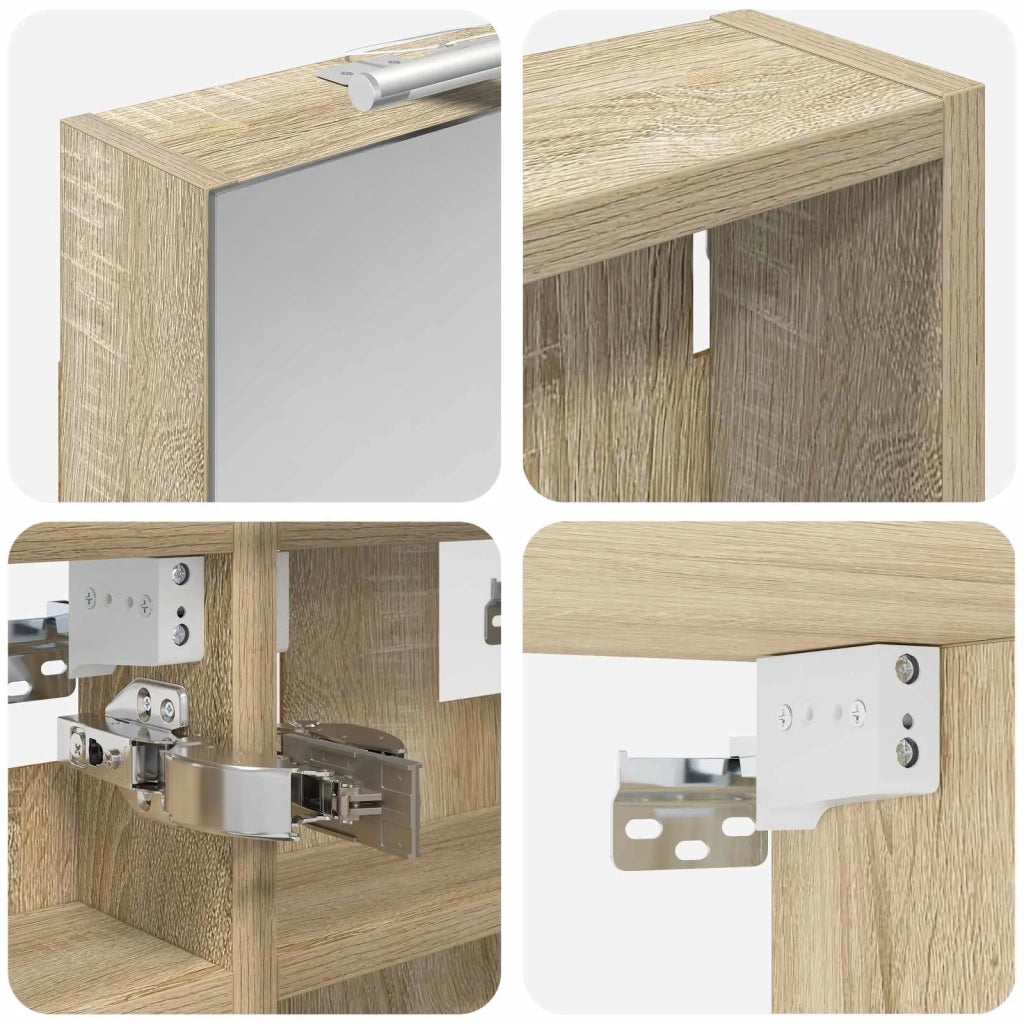 Set di Armadi da Bagno con lo scaffale 3 pcs 80 x 10,5 x 50 cm 3403658