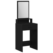 Toeletta | Tavolo da Trucco Rovere Nero 50 x 41 x 140 cm Legno multistrato