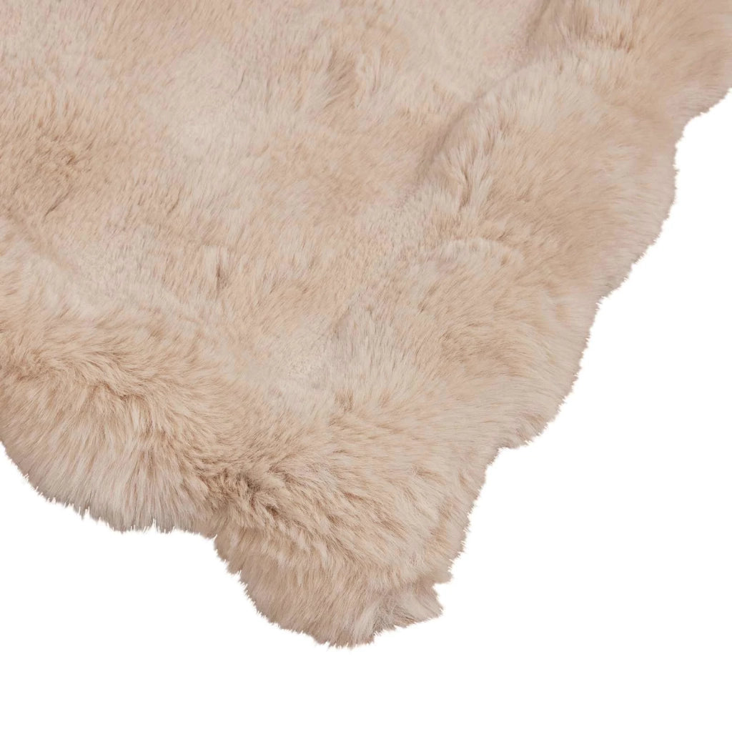 Coperta antiscivolo in sintetica di coniglio Olite Beige