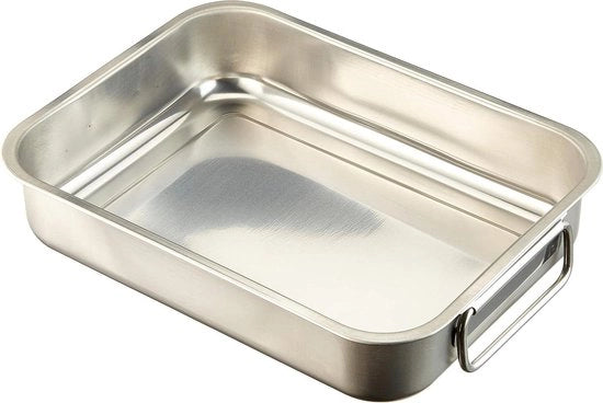Padella in acciaio inossidabile - 26 x 20 cm con coperchio