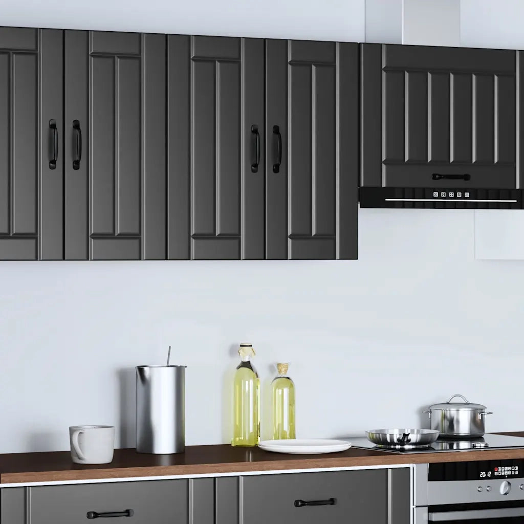 Pensile da Cucina Lucca Nero in Legno Multistrato 853818
