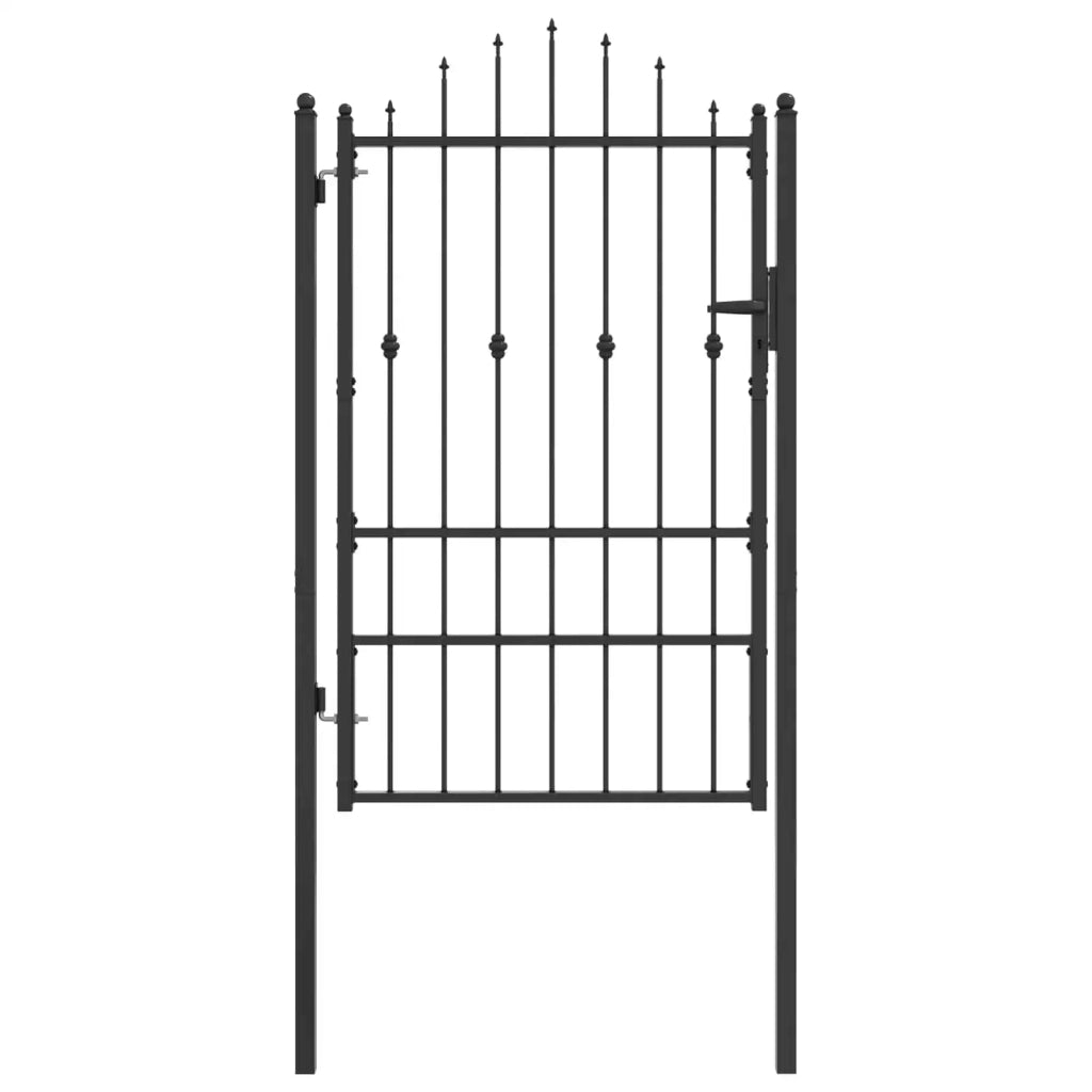Cancello per recinzione Asten Nero 150 x 88 cm Acciaio 42034051
