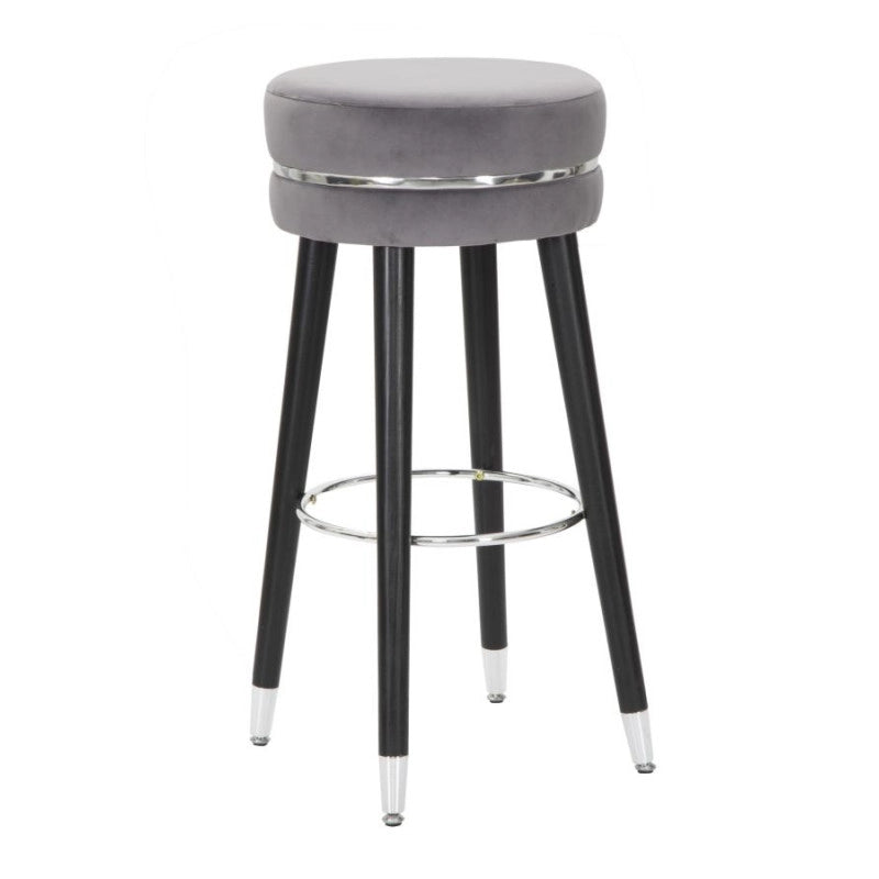 Sgabello Bar Paris Grigio/silver cm ø 35x74