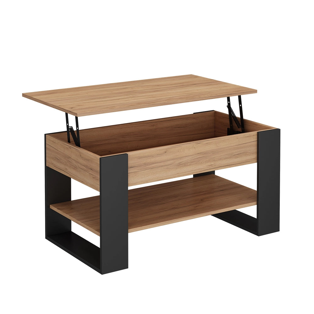Vicco Tavolino Rovere/antracite 92 x 51 cm con funzione di sollevamento