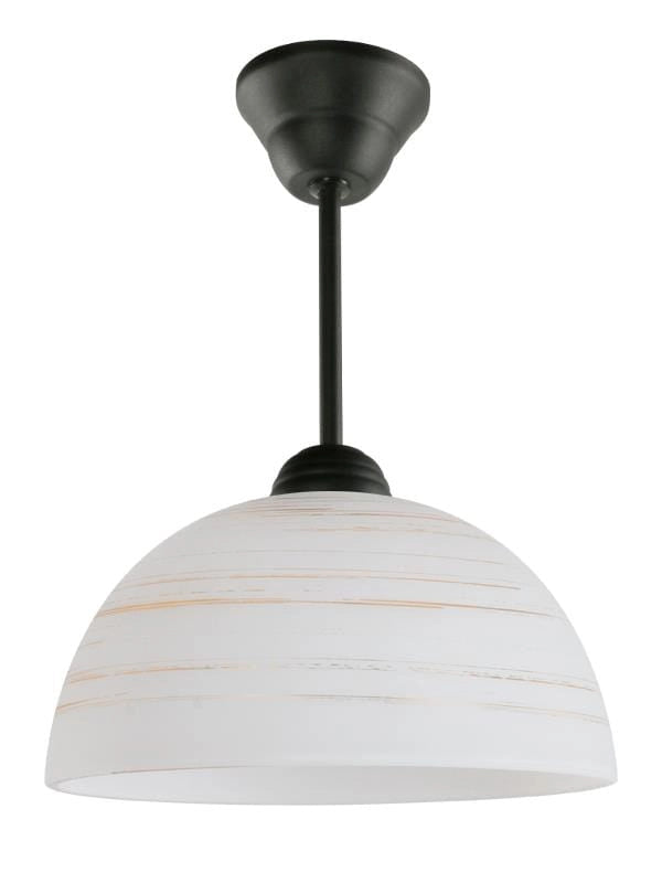 Plafoniera Lampex Cyrkonia 1 luce nera/bianca 18 cm E27