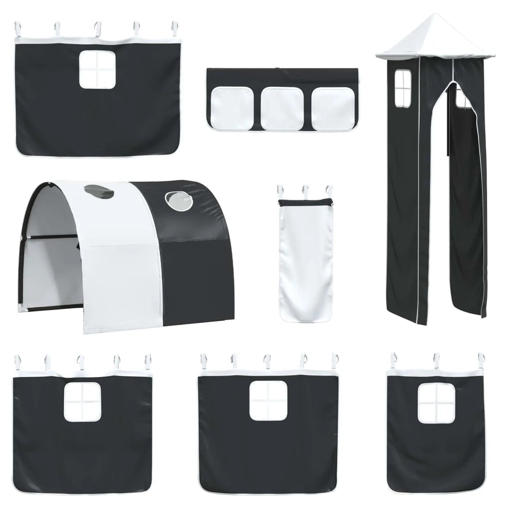 Struttura del letto loft per bambini Bianco e Nero 90 x 190 cm 42020894