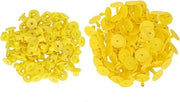 Etichette di identificazione PU gialle da 100 pezzi - pecore, bovini, vacche, maiali.