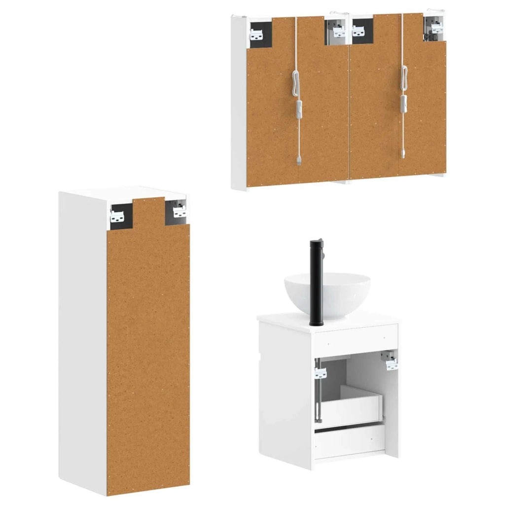 Set di mobili per il bagno 4 pz Bianco 3407471