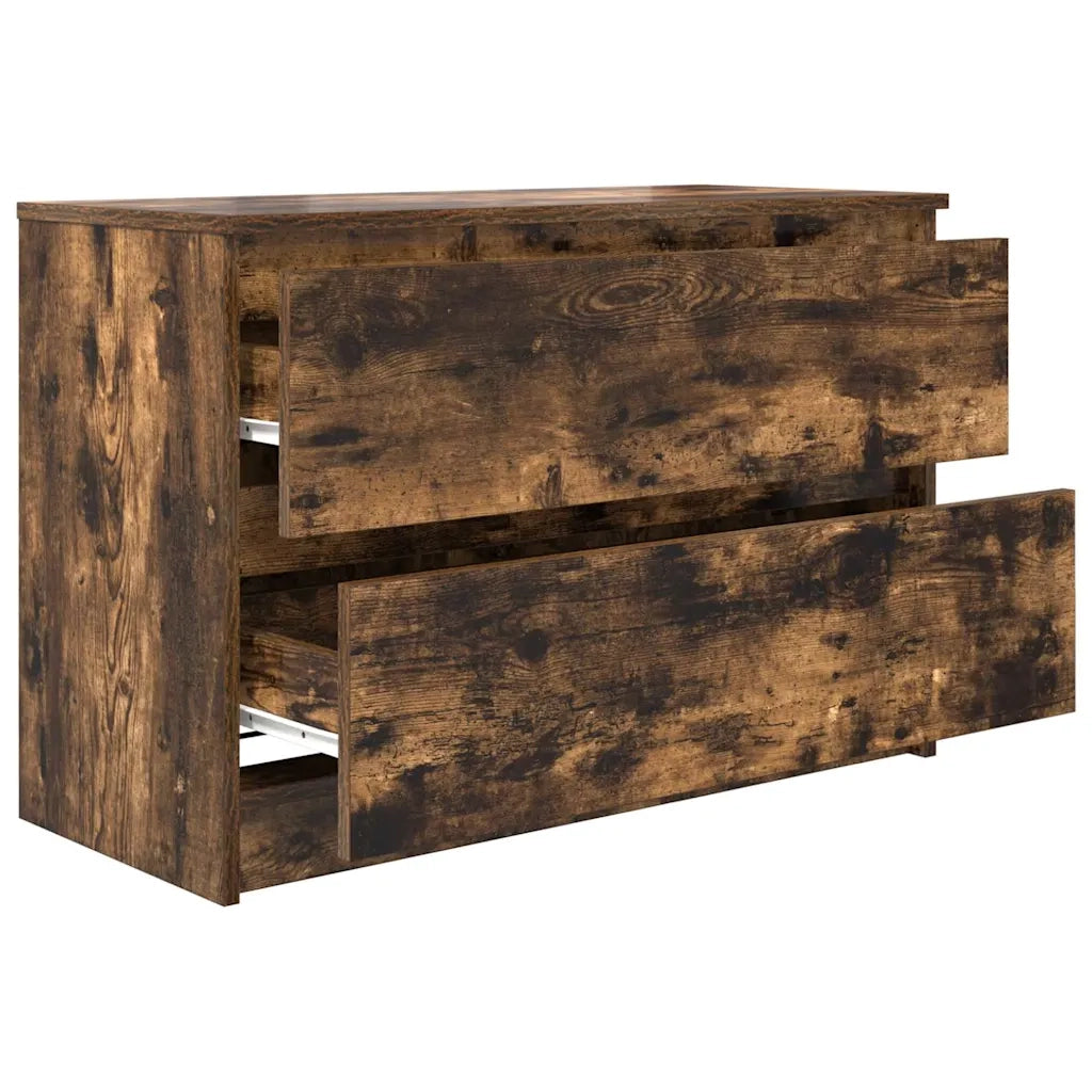 Mobile TV Rovere Fumo 80x35x54 cm in Legno Multistrato 861791