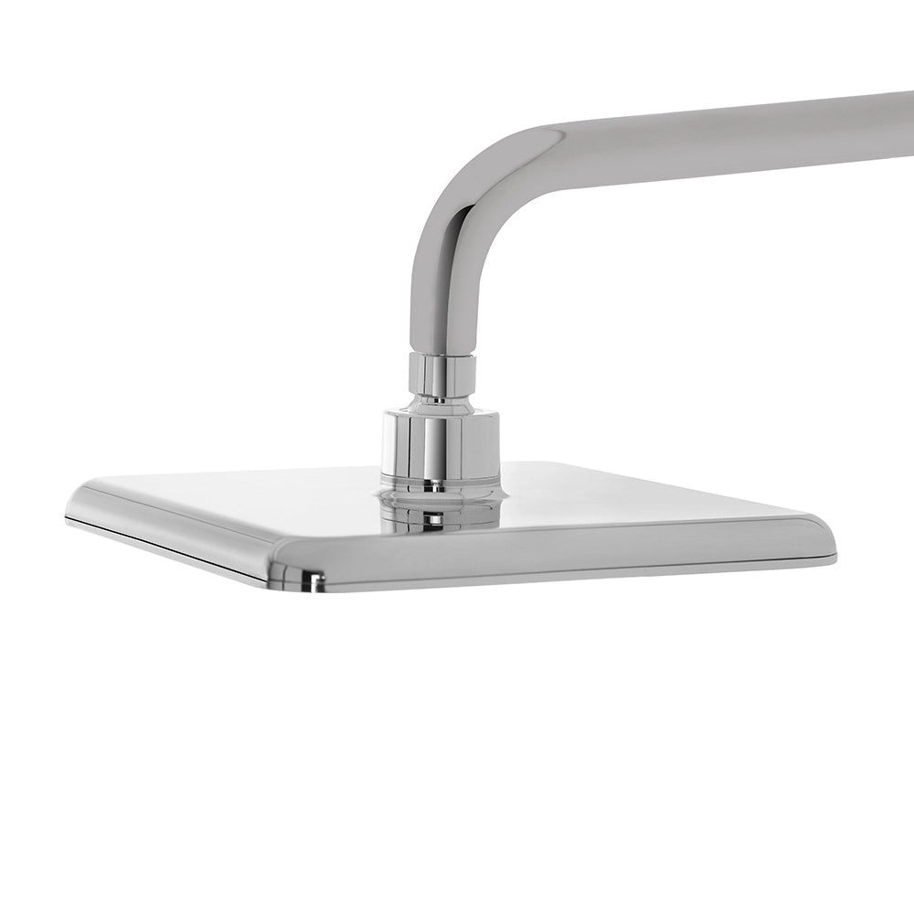 Soffione doccia 20 x 20 cm in finitura cromo anticalcare Hidra