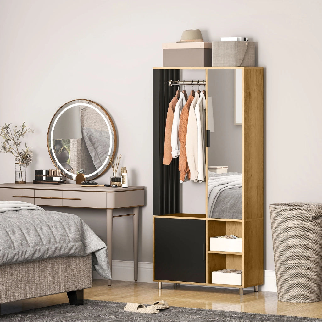 Armadio con specchio e appendiabiti ¨C Minimal ¨C 80x30x170 cm