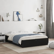 Giroletto con Cassetti-Struttura Letto con contenitore Nero 120x190 cm in Legno Multistrato 134529