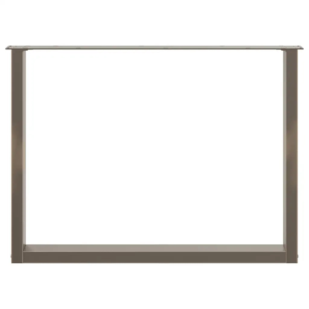 Gambe per tavolo da pranzo a forma di U 2 pz | Piede del tavolo in acciaio naturale 100x(72-73) cm