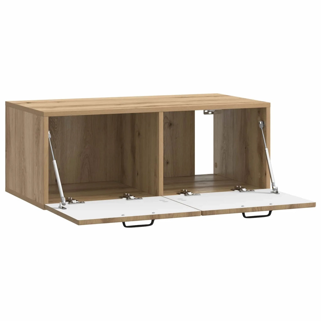 Mobile Porta TV da Muro-Credenza per TV sospesa Rovere Artigianale 78,5 x 41 x 30 cm 416366