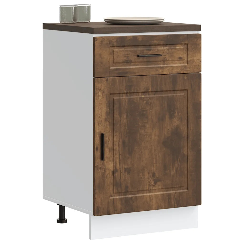 Base da Cucina Porto Rovere Fumo in Legno Multistrato 853962