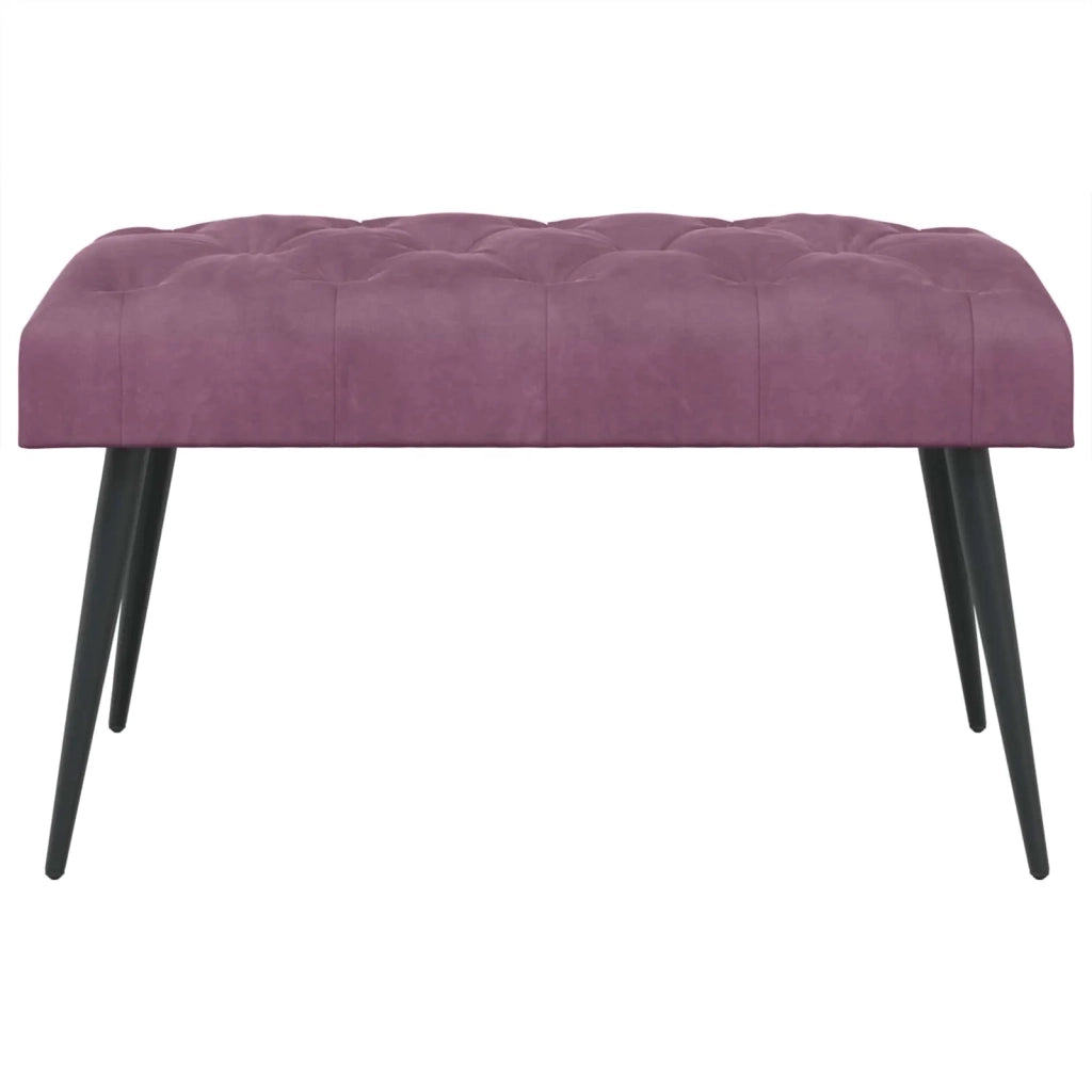 Panchina con bottoni imbottiti Viola 80 x 40 x 46 cm Velluto 42038570