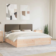 Letto con Testiera Rivestita Talpa 200 x 200 cm Pino massello