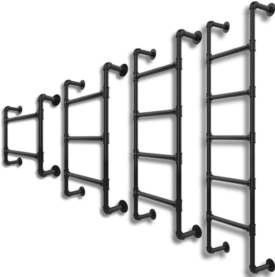 Scala a Parete 5 Gradini - Ladder per Muri - Resistente alla Corrosione - Duraturo - Accesso al Tetto/Sottotetto - Adatto per Interno/Esterno - Scala a Parete