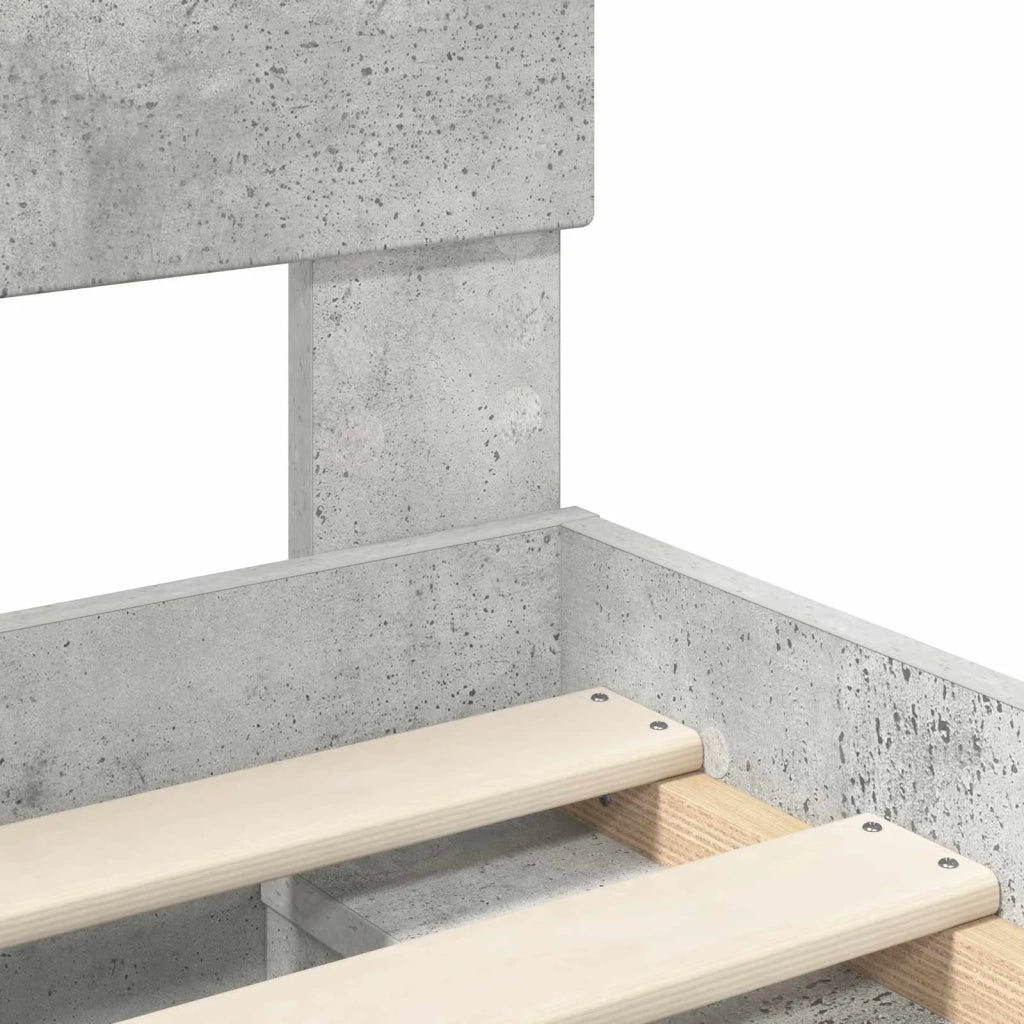 Struttura del letto-Giroletto-Rete del Letto Calcestruzzo 140 x 190 cm Legno multistrato