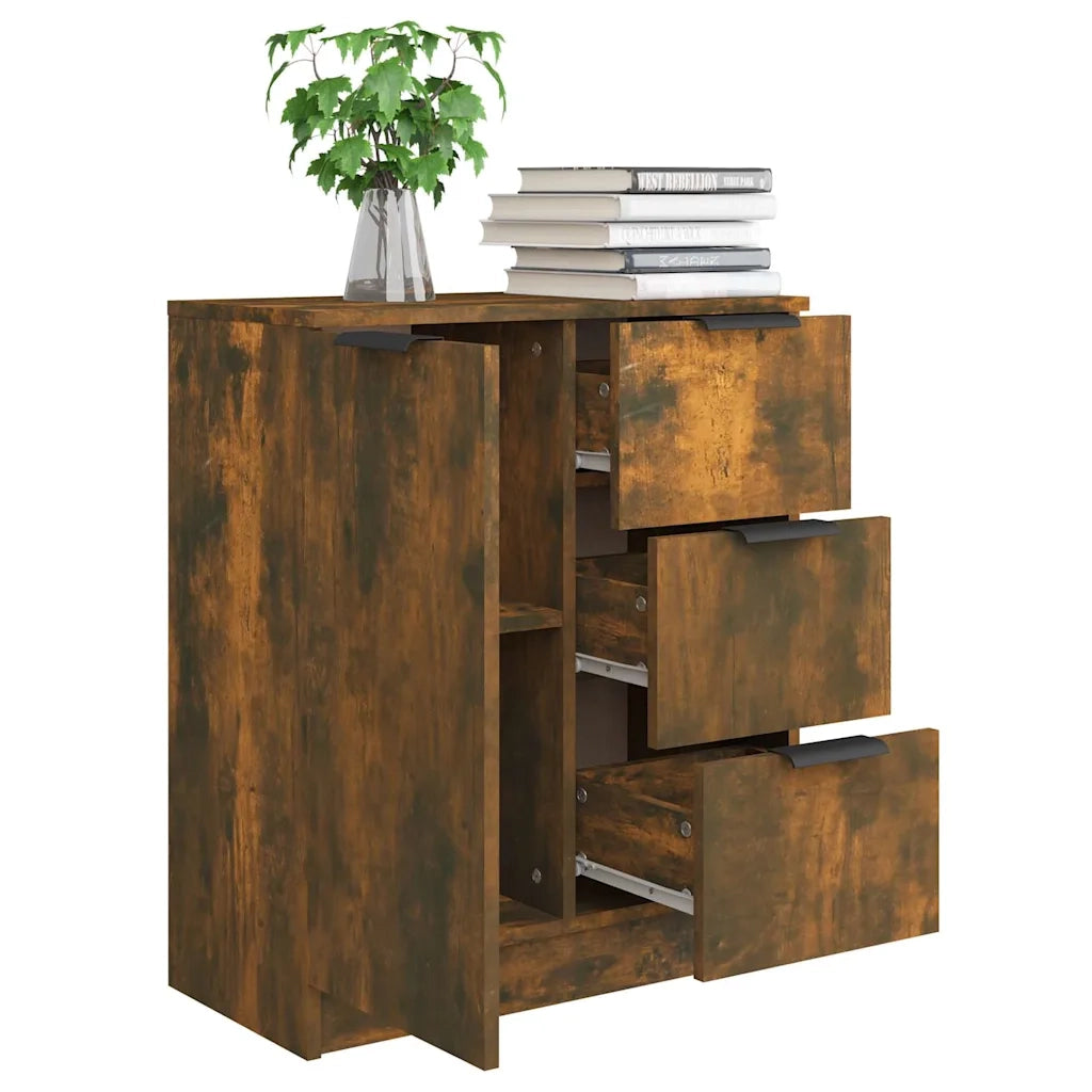 Credenza Rovere Fumo 60x30x70 cm in Legno tecnico 816988