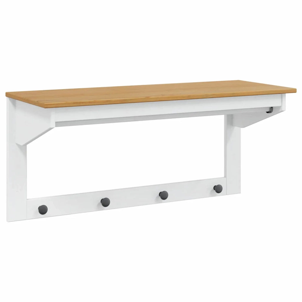 Appendiabiti HILL Bianco e marrone miele 90 x 35 x 41,5 cm 42025034