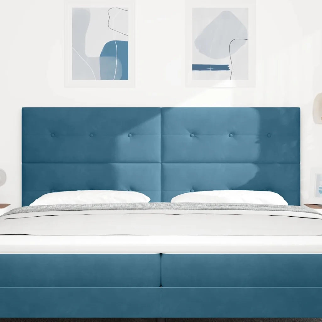 Testiera | Testata LED con strisce LED Blu 200 cm Velluto