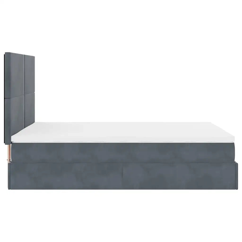 Struttura Letto Pouf con Materassi 140x200 cm in Velluto 3314253