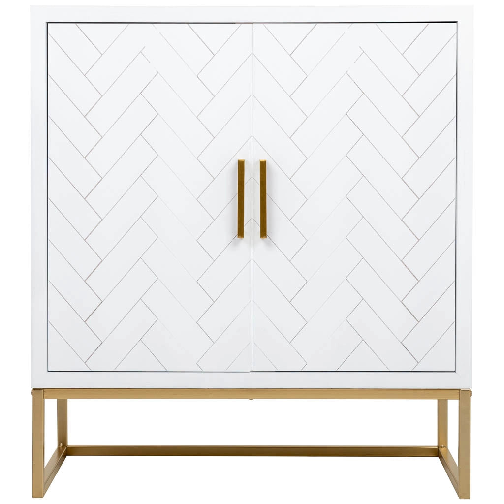 Credenza con 1 cassetto e 2 ante in legno e metallo 80x39,5x89h cm
