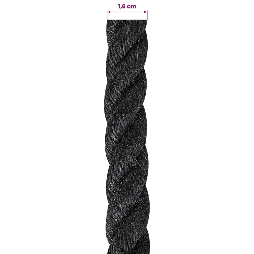 Corda di Juta 16 Nero 100% juta Tossa 42011627