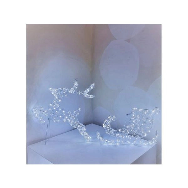 Decoro lotti 73753 renna con slitta led