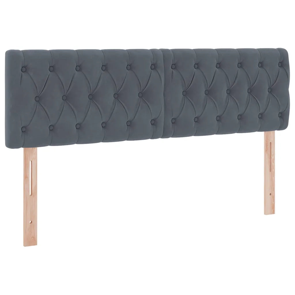 Letto con Contenitore Grigio scuro 140 x 190 cm Velluto 3370816