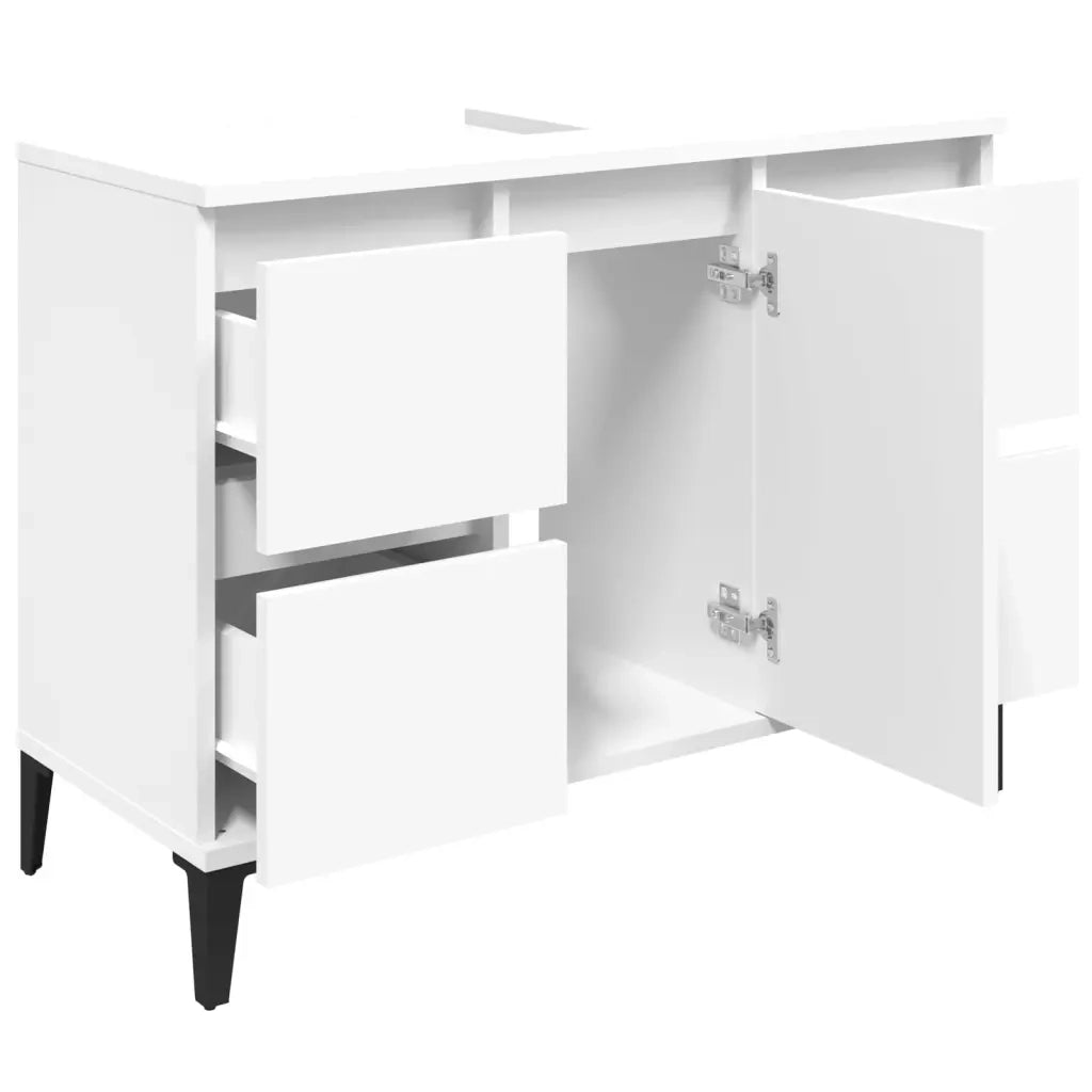 Mobile Lavabo Bianco 80x33x60 cm in Legno Multistrato 821276