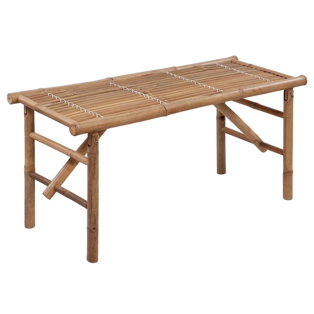Panchina da Giardino | Panca da Giardino Pieghevole con Cuscino 118 cm in Bamb¨´