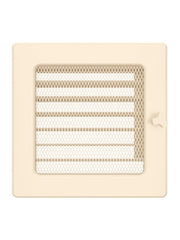 Griglia di ventilazione per camino 17x17  crema con tapparelle avvolgibili