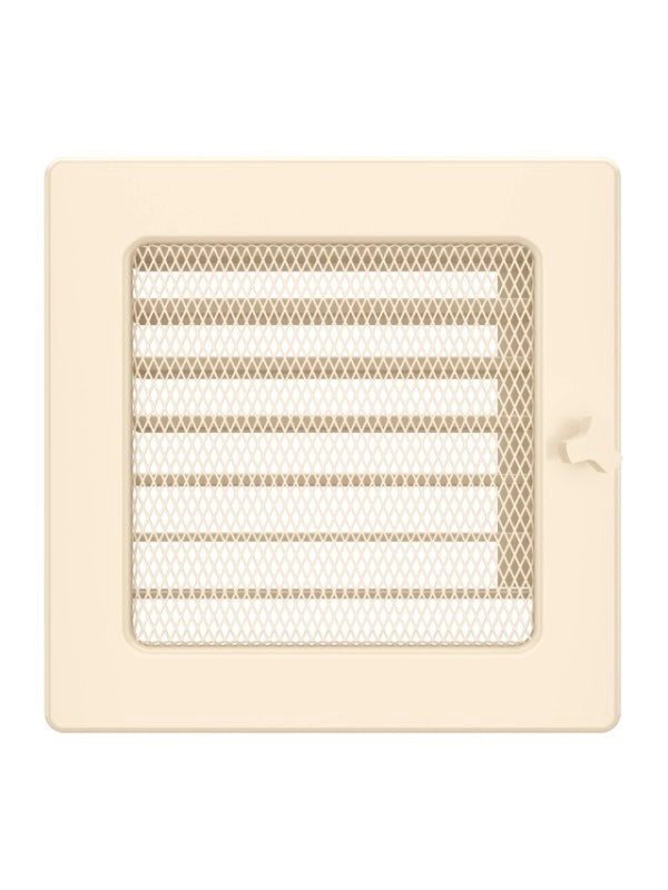 Griglia di ventilazione per camino 17x17  crema con tapparelle avvolgibili