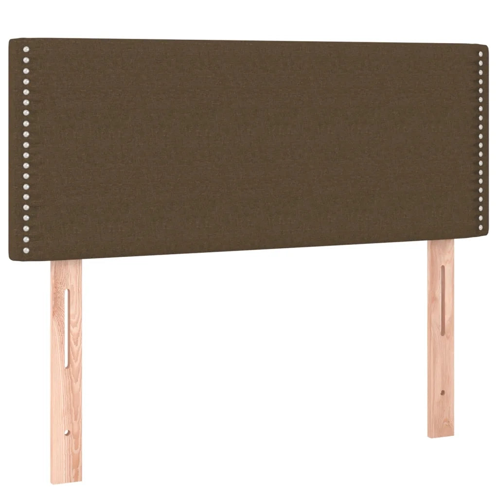 Letto a Molle Materasso e LED Marrone Scuro 120x200 cm Tessuto 3133064