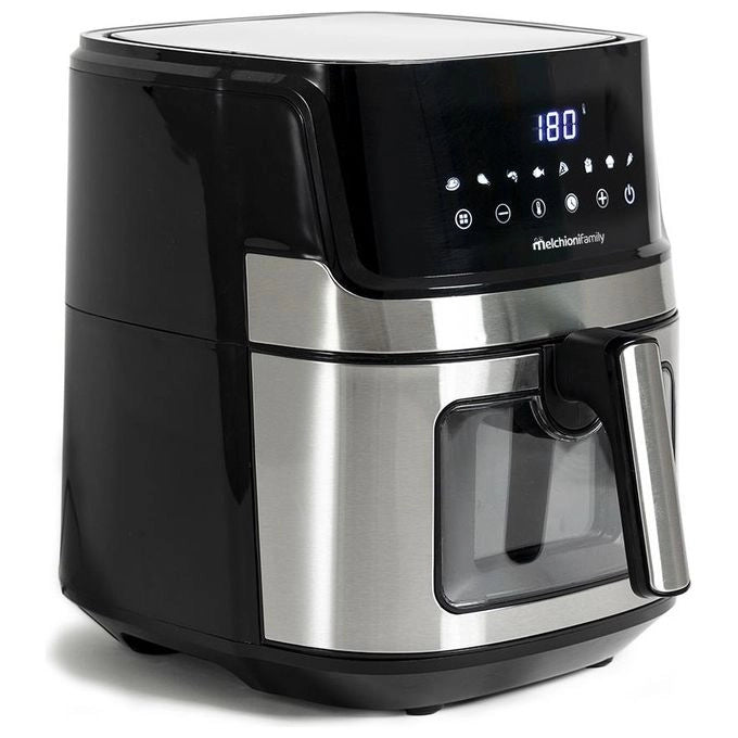 Melchioni 118340033 friggitrice Singolo 6,5 L Indipendente 1600 W Nero, Acciaio inox