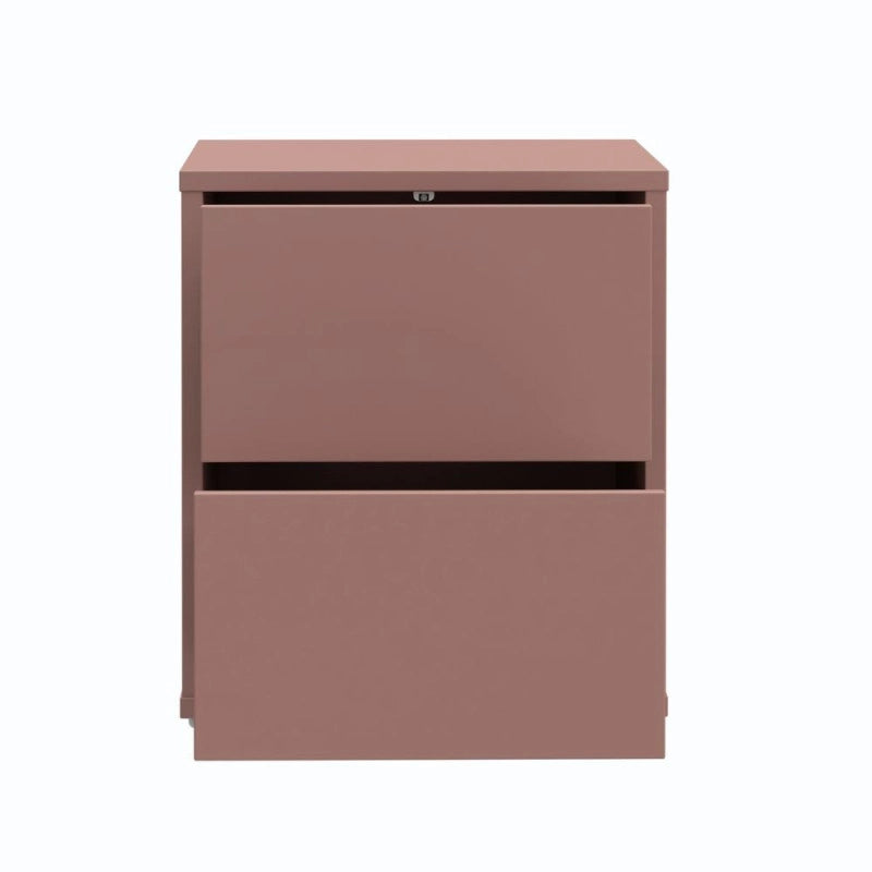 Comodino Medea 2 cassetti in colore terracotta