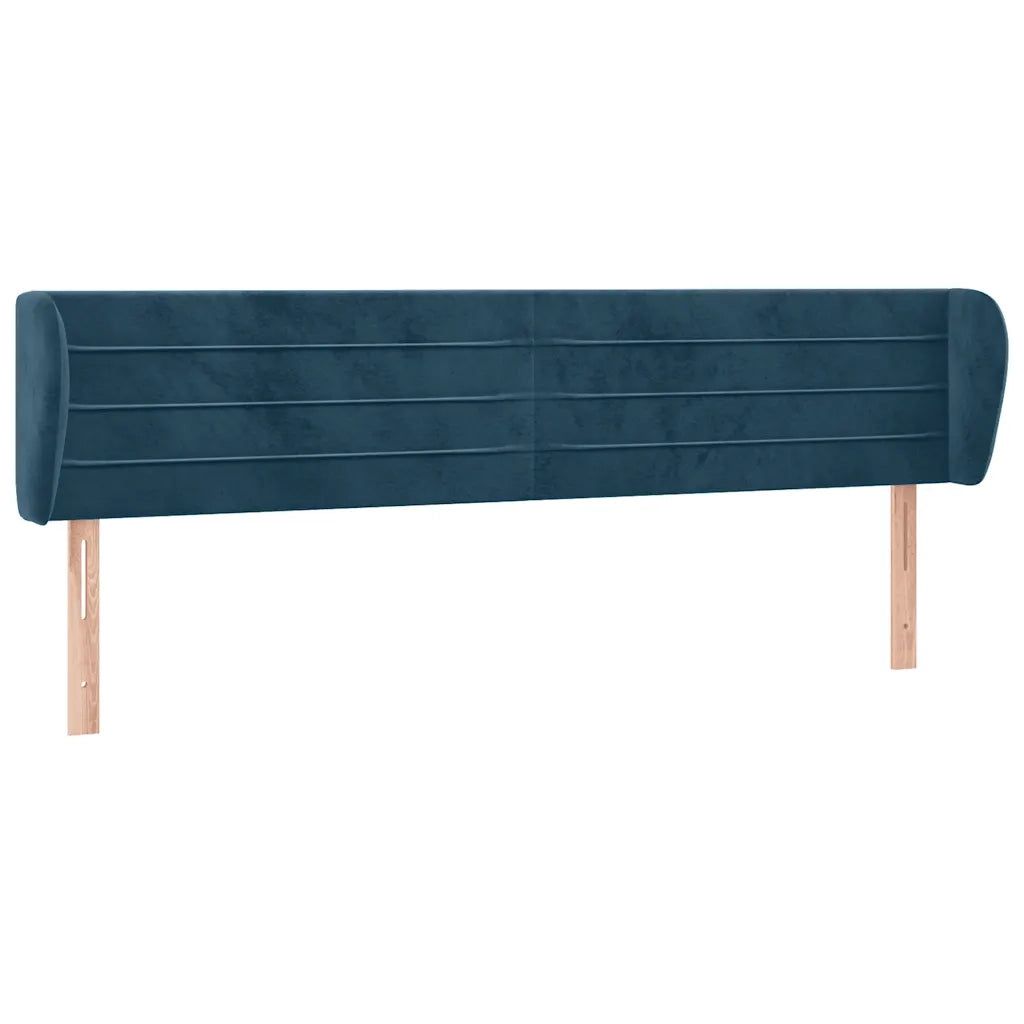 Testiera ad Orecchio Blu Scuro 183x23x78/88 cm in Velluto 3117348
