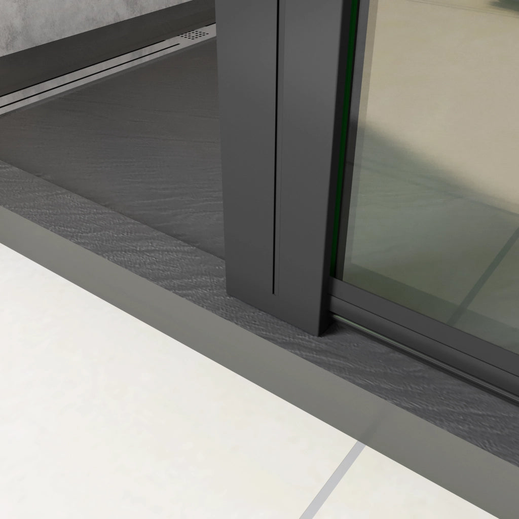 Paraspruzzo Paretina mobile 40x200cm per Walk In Vetro Temperato Trasparente da 6 mm Anticalcare Telaio Nero Opaco
