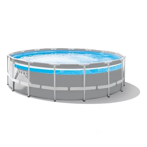 Piscina intex 26730 prism frame con accessori grigio chiaro