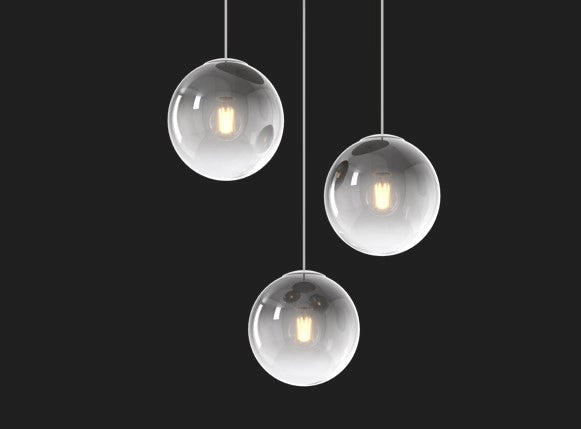 SOSP. BIANCO 5 LUCI RETTANGOLARE VETRI PICCOLI FUME' 1194BI-S5 RP-FU