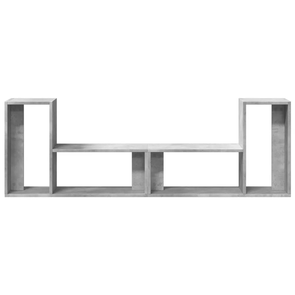Mobili TV Muro 2pz Grigio Cemento 75x30x50 cm Legno Multistrato 840789