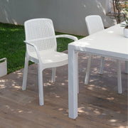 Toomax SEDIA NUMANA 58X57XH84CM BIANCA EFFETTO RATTAN